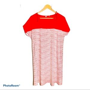 ✨FREE FOR BUNDLE RED and WHITE SHORT SLEEVE DRESS